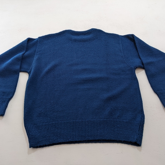 Picket and Post Sweater Women's Size Medium Blue Pullover USA Made VTG. - Picture 7 of 7